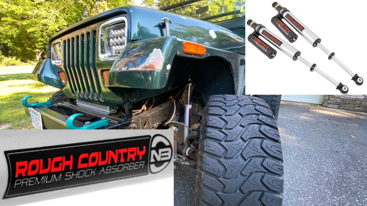 New Rough Country Shocks on the YJ jeep (AMAZING!!) YouTube