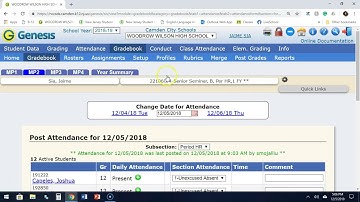Taking daily attendance in genesis