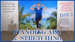 20 Min Standing Abs Workout & 15 Min Stretch | Exercises for Seniors & Beginners