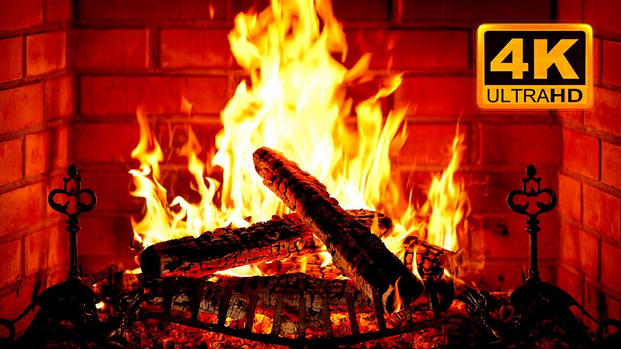🔥 Cozy Fireplace 4K (12 HOURS). Fireplace with Crackling Fire Sounds. Fireplace Burning 4K