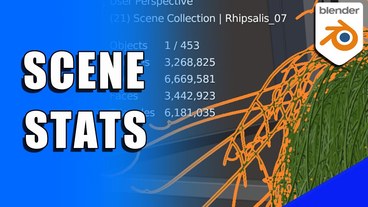 See Polygon and Vertex Counts in Blender with Scene Statistics