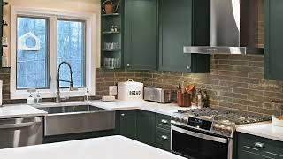 2025 Green Kitchen Remodel | Central Kitchen & Bath Showroom #greenkitchen #shorts