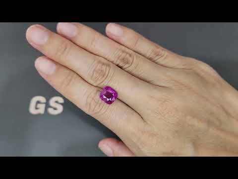 Leuchtend rosa saphir im cushion-schliff 4,01 karat, Sri Lanka Video  № 1