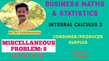 12th Std BM Chap 3 Misc Prob 8 The price elasticity of demand for a commodity is p/x³. Find demand
