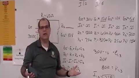 Solving for unknown values in a series circuit using the rules and ohms law