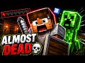 Day 2 in Minecraft Hardcore… I Almost DIED 😱☠️ #minecraft