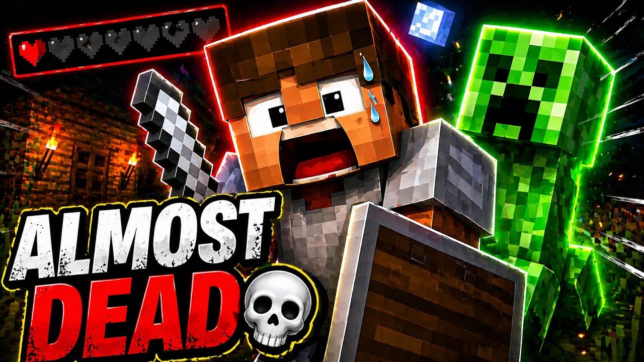 Day 2 in Minecraft Hardcore… I Almost DIED 😱☠️ #minecraft - YouTube