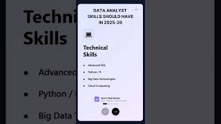Top Skills Every Data Professional MUST Have in 2025 🚀 | SQL, Python, AI &amp; More#dataanalysis #shorts
