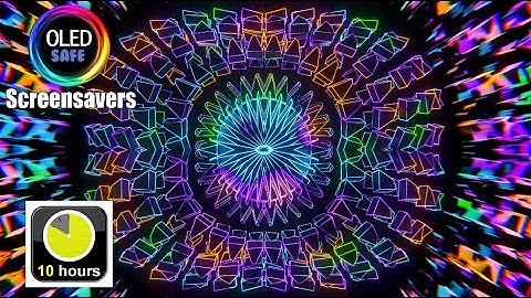 Neon Vector Abstract - Multicolor - 10 Hours - 4K - OLED Safe