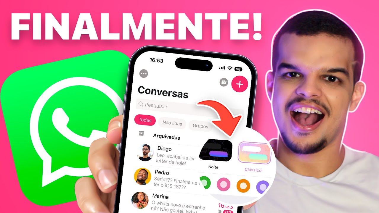 VAZOU 🚨 DETALHES das NOVAS CORES do WhatsApp (com DATA) 😱 - YouTube