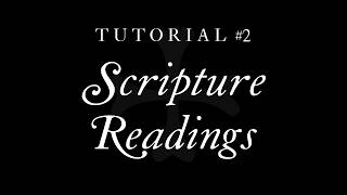Mass Tutorial 2 Scripture Readings