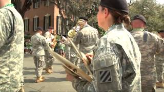 3rd ID Band Gets Down in Savannah Saint Patricks Day Parade