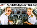 Cancun to Mexico City in Cockpit AeroMexico Boeing 737-800