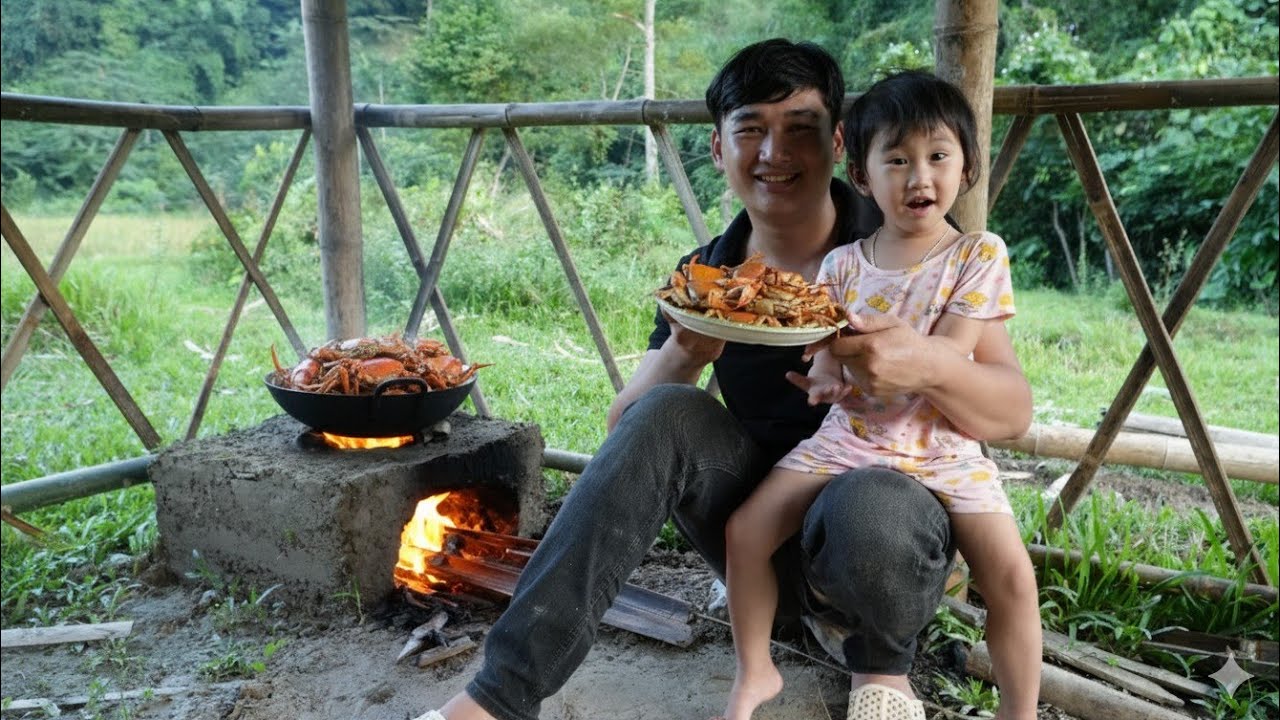 The most primitive way to catch stone crabs, how to make simple and delicious stone crab dishes.