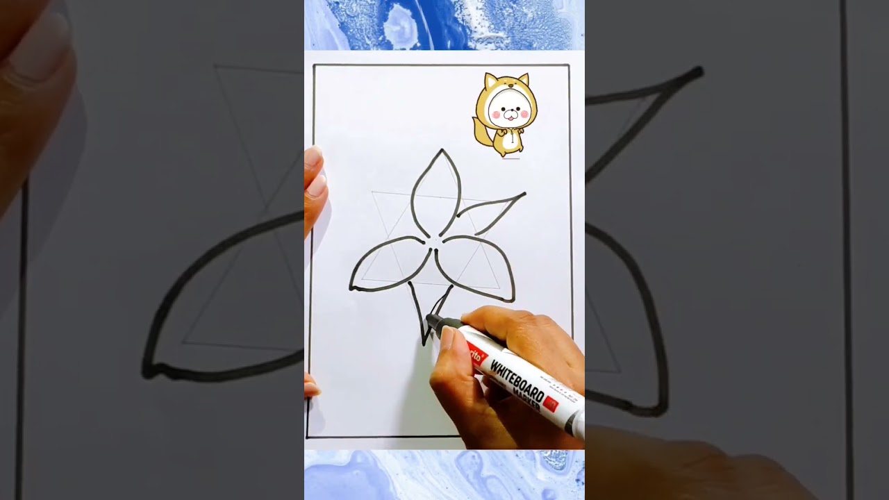 draw red trillium easily|