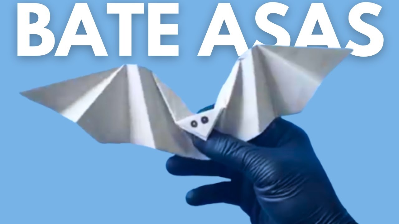 MORCEGO DE PAPEL QUE BATE ASAS  -  MORCEGO DE ORIGAMI QUE BATE ASAS  (MORCEGO DE ORIGAMI Halloween)