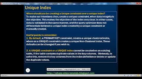 Unique and Non Unique Indexes in sql server   Part 37