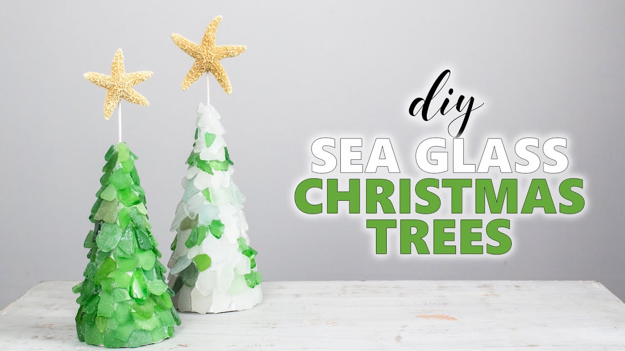 diy sea glass christmas tree