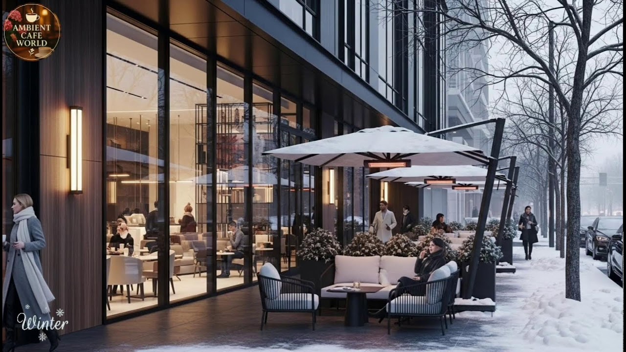 🔴 Good Mood with Smooth Winter Jazz Music ⛄ Relaxing Piano Jazz Music at Cozy Coffee Shop Ambience