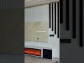 tv wall unite white and black deco paint #remix #home
