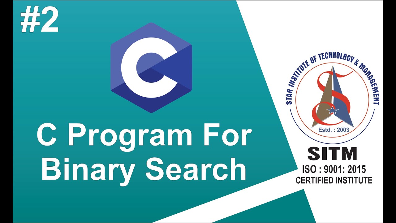 C Program for Binary Search in Array - YouTube