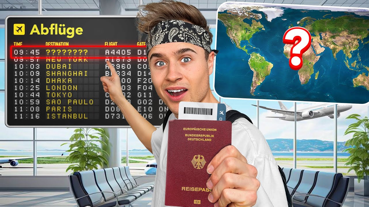 ERSTER FLUG auf der ANZEIGETAFEL entscheidet mein Ziel!