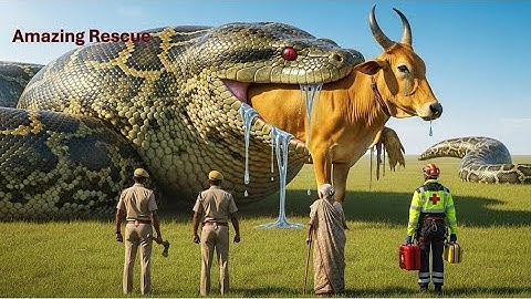 Brave Heroes Save Helpless Calf from GIANT Python