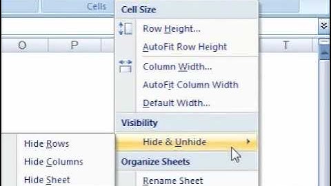 How to hide columns in a workbook
