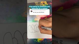 Drawing graffiti bubble letters QUICKLY ✍️ #shorts