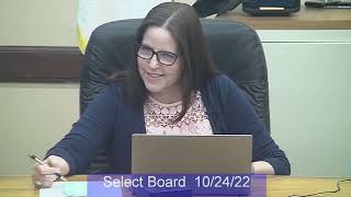 Select Board - October 24, 2022