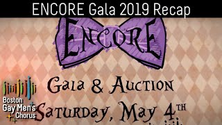 Boston Gay Men's Chorus I ENCORE Gala 2019 Recap