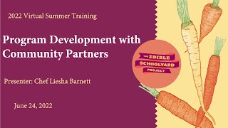 Program Development with Community Partners