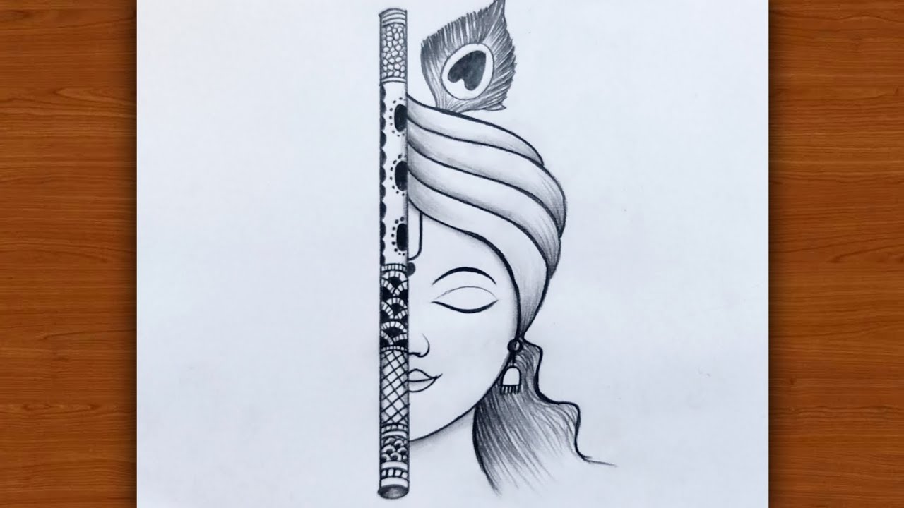 Share 103+ drawing lord krishna best