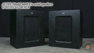 ALTEC Model 604E Super Duplex Coaxial Speakers w/ ALTEC 612 BLACK Early Cabinets
