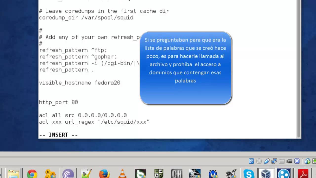Instalación y configuración de un proxy squid en fedora ...