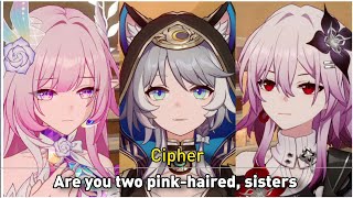 Cipher Teases Cyrene And March 7th To Be Sisters  Cutscene  Honkai Star Rail 37