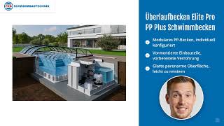 Überlaufbecken Elite Pro PP Plus Schwimmbecken 4x10 m | FKB Schwimmbadtechnik