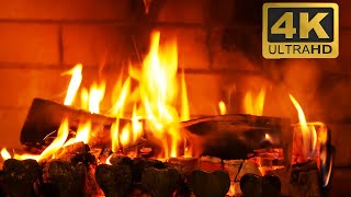 🔥 Relaxing Fireplace (10 HOURS) with Burning Logs and Crackling Fire Sounds for Stress Relief 4K UHD