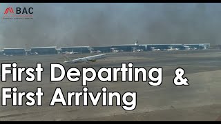 First Arriving and Departing Flights from the New Passenger Terminal Building
