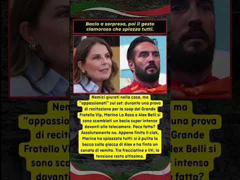 Video Grande Fratello Vip, bacio a sorpresa tra Marina La Rosa e Alex Belli: poi il gesto clamoroso