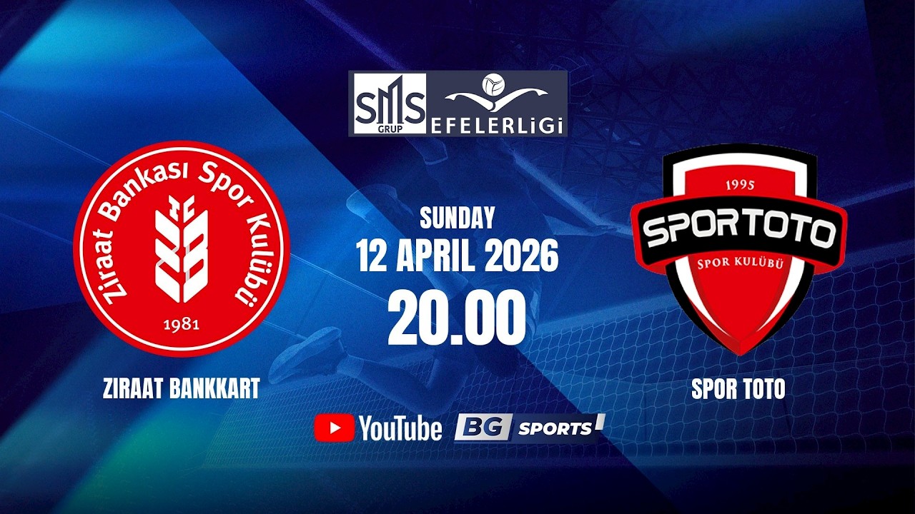 LIVE🔴: Zi̇raat Bankkart vs Spor Toto | SMS Grup Efeler Ligi 2025/26 | 12.04.26
