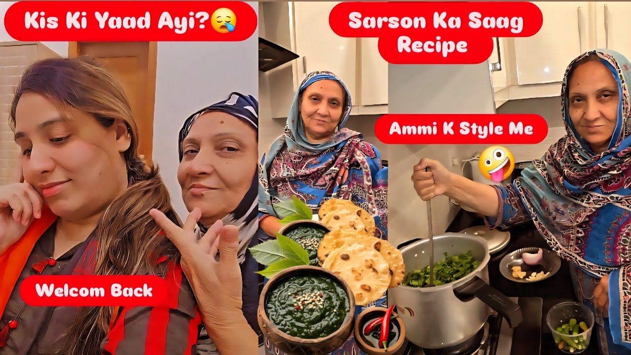 Maryam Ko Kis Ki Yaad Ayi?😪Pakistan🇵🇰Ka Komi Salan Kon Sa Han?Ammi K Style Me(SarsonKa Saag)Recipe❤️