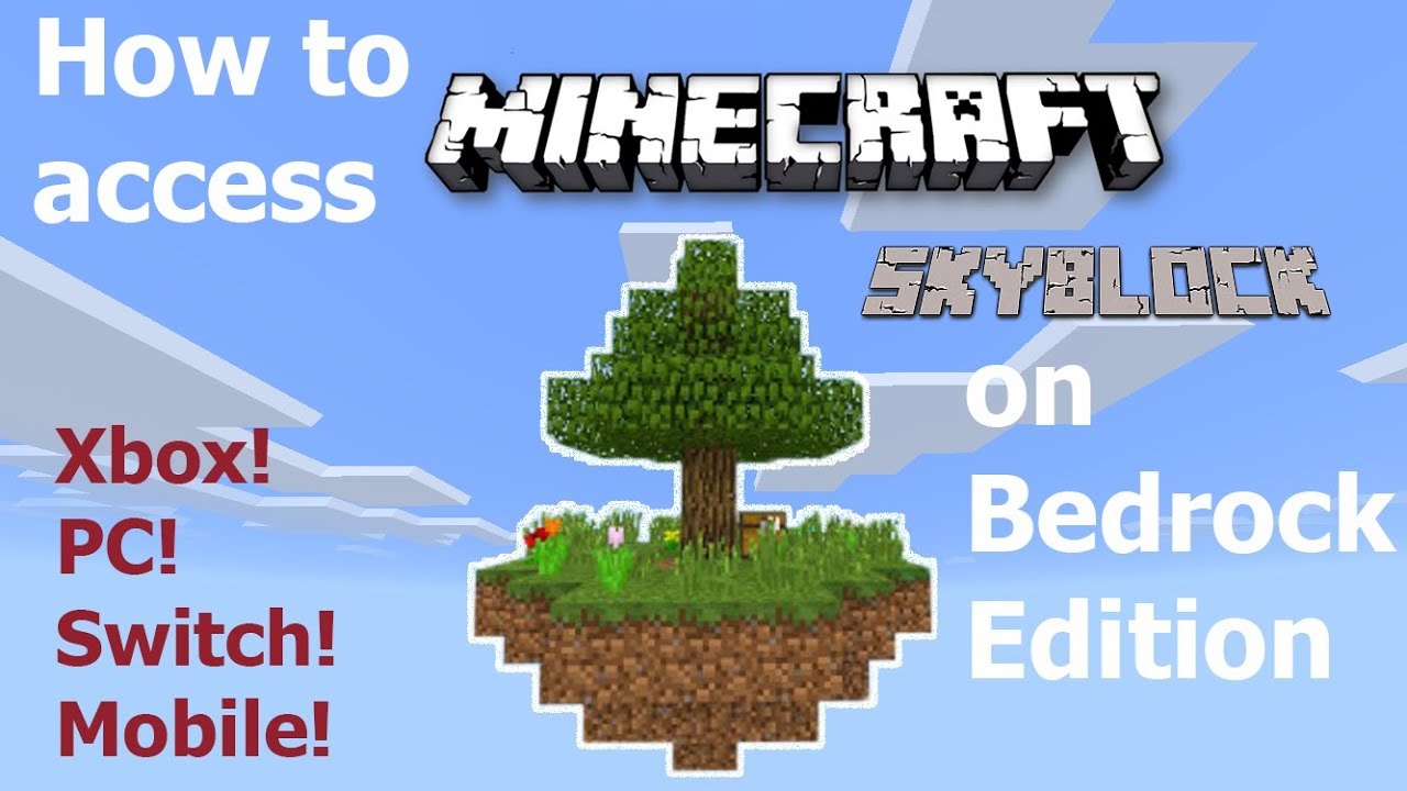 How to play MINECRAFT SKYBLOCK on Bedrock Edition and Consoles - YouTube