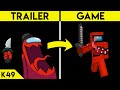 Among Us Hide n Seek Trailer vs Recreated Trailer in Minecraft