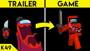 Among Us Hide n Seek Trailer vs Recreated Trailer in Minecraft
