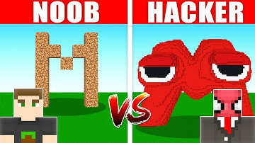 NOOB vs HACKER: I Cheated In a Alphabet Lore Build Challenge! (Letter M)