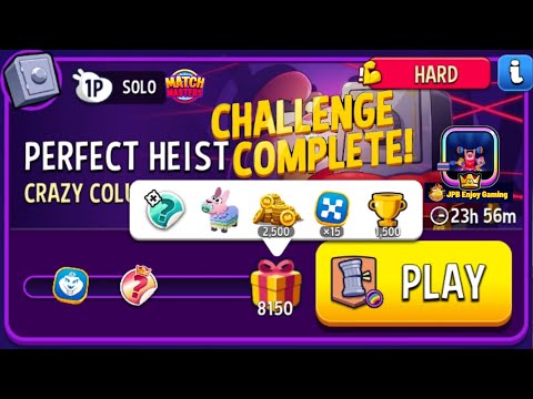 Crazy Columns+Rainbow Solo Challenge Perfect Heist/ 8150