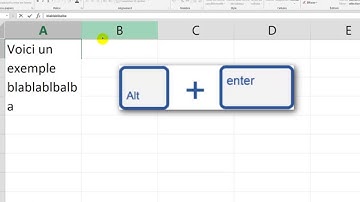 Excel : Comment aller à la ligne dans une cellule ?