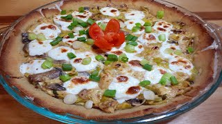 Gluten Free Leek Chicken Quiche/ Quiche aux Poireaux et Poulet Sans Gluten