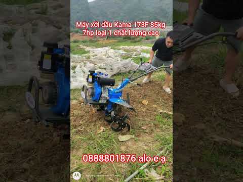 Máy xới đất Dầu Kama 173F 85kg 7hp loại 1.#mayxoidatmini #mayxoidat #kama #lamruong #máycày #icc #gx